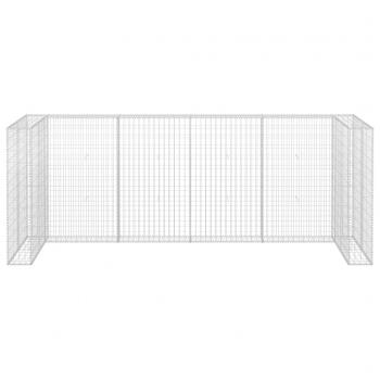 Gabionenwand für Mülltonnen Verzinkter Stahl 320×100×120 cm