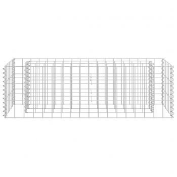 Gabionen-Hochbeet Verzinkter Stahl 90×30×30 cm