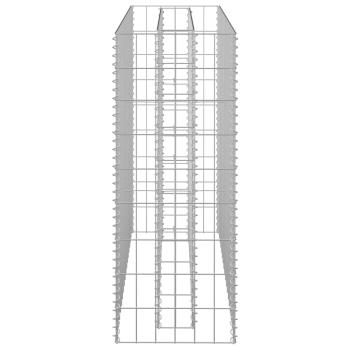  Gabionen-Hochbeet Verzinkter Stahl 90×30×90 cm
