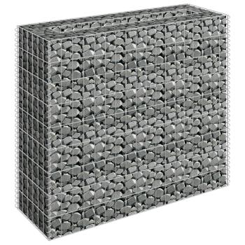  Gabionen-Hochbeet Verzinkter Stahl 90×30×90 cm