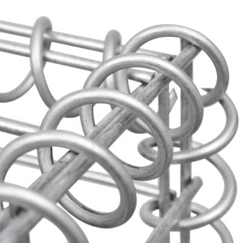  Gabionen-Hochbeet Verzinkter Stahl 90×30×90 cm
