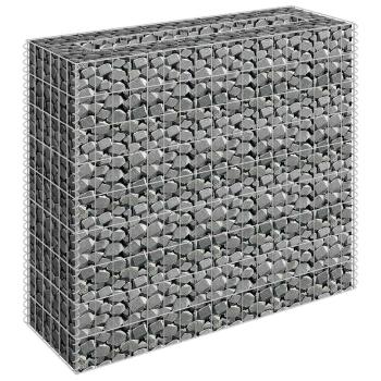  Gabionen-Hochbeet Verzinkter Stahl 90×30×90 cm