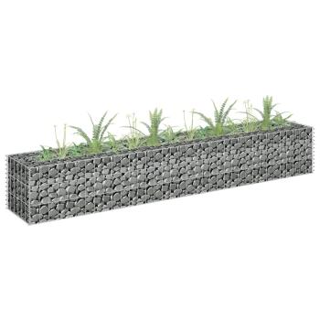  Gabionen-Hochbeet Verzinkter Stahl 180×30×30 cm