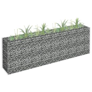  Gabionen-Hochbeet Verzinkter Stahl 180×30×60 cm