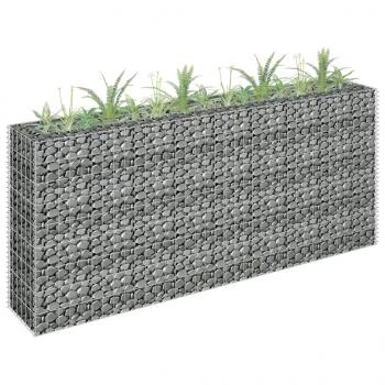 ARDEBO.de -  Gabionen-Hochbeet Verzinkter Stahl 180×30×90 cm