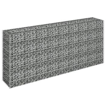  Gabionen-Hochbeet Verzinkter Stahl 180×30×90 cm