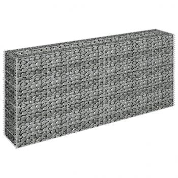  Gabionen-Hochbeet Verzinkter Stahl 180×30×90 cm