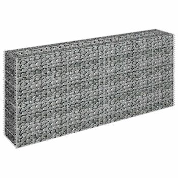  Gabionen-Hochbeet Verzinkter Stahl 180×30×90 cm