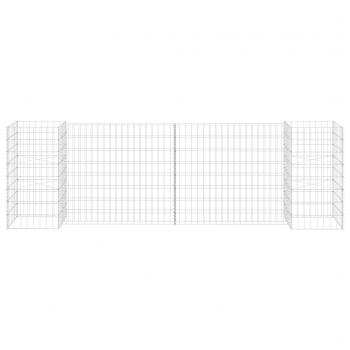 H-förmiger Gabionen-Pflanzkorb Stahldraht 260x40x80 cm  