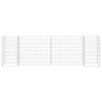 H-förmiger Gabionen-Pflanzkorb Stahldraht 260x40x80 cm  