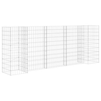 H-förmiger Gabionen-Pflanzkorb Stahldraht 260x40x100 cm  