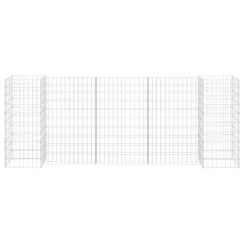 H-förmiger Gabionen-Pflanzkorb Stahldraht 260x40x100 cm  