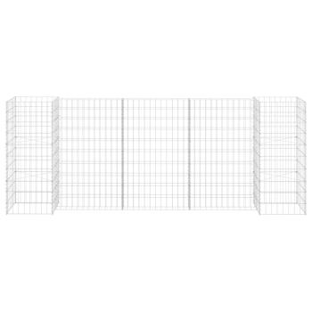 H-förmiger Gabionen-Pflanzkorb Stahldraht 260x40x100 cm  