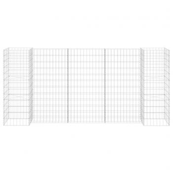 H-förmiger Gabionen-Pflanzkorb Stahldraht 260x40x120 cm  