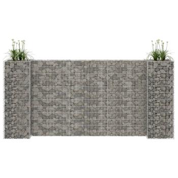 H-förmiger Gabionen-Pflanzkorb Stahldraht 260x40x120 cm  