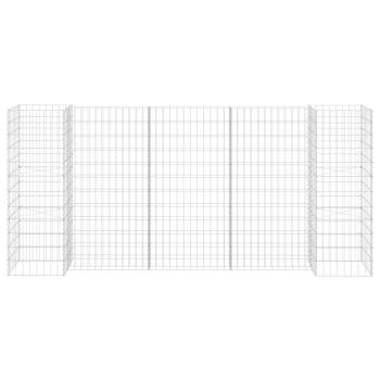 H-förmiger Gabionen-Pflanzkorb Stahldraht 260x40x120 cm  