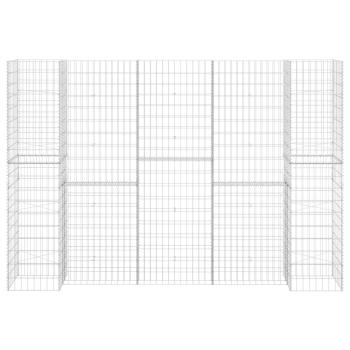 H-förmiger Gabionen-Pflanzkorb Stahldraht 260x40x180 cm  