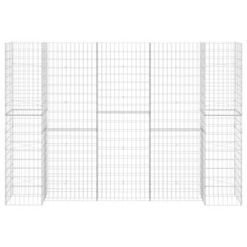 H-förmiger Gabionen-Pflanzkorb Stahldraht 260x40x180 cm  