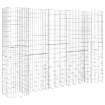 H-förmiger Gabionen-Pflanzkorb Stahldraht 260x40x200 cm   