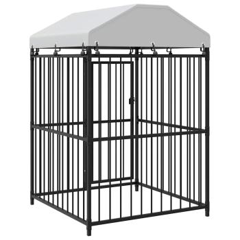 Outdoor-Hundezwinger mit Überdachung 120x120x150 cm