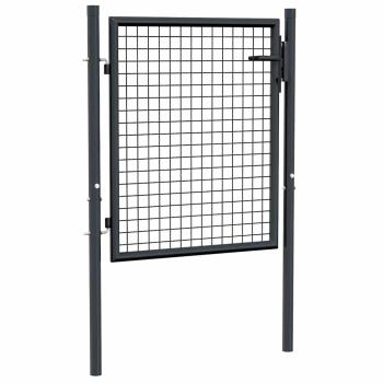 Mesh-Gartentor Verzinkter Stahl 100 x 125 cm Grau