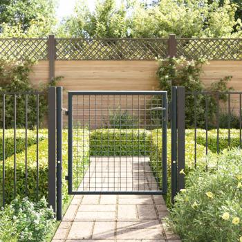 Mesh-Gartentor Verzinkter Stahl 100 x 125 cm Grau