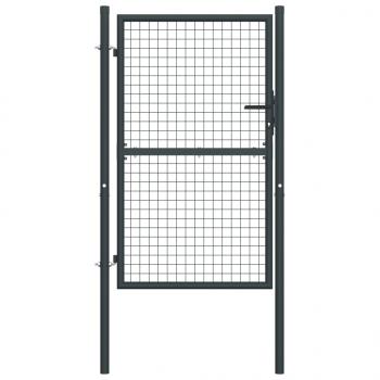 ARDEBO.de - Mesh-Gartentor Verzinkter Stahl 100 x 250 cm Grau