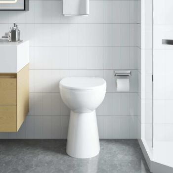 Hohe Spülrandlose Toilette Soft-Close 7 cm Höher Keramik Weiß 