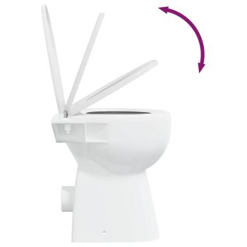 Hohe Spülrandlose Toilette Soft-Close 7 cm Höher Keramik Weiß 