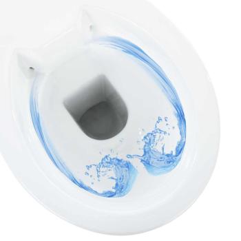 Hohe Spülrandlose Toilette Soft-Close 7 cm Höher Keramik Weiß 