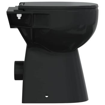 Hohe Spülrandlose Toilette Soft-Close 7cm Höher Keramik Schwarz