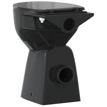 Hohe Spülrandlose Toilette Soft-Close 7cm Höher Keramik Schwarz
