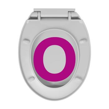 Toilettensitz mit Absenkautomatik Hellgrau Oval