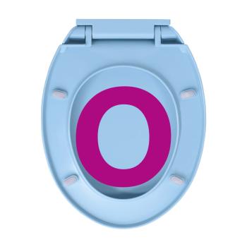 Toilettensitz mit Absenkautomatik Blau Oval
