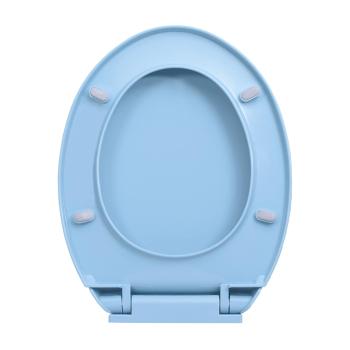 Toilettensitz mit Absenkautomatik Blau Oval