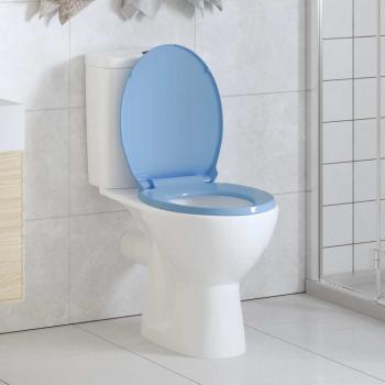 Toilettensitz mit Absenkautomatik Blau Oval