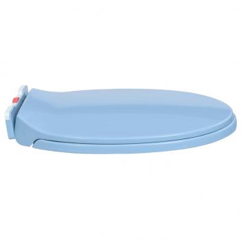 Toilettensitz mit Absenkautomatik Quick-Release Blau Oval