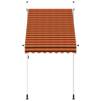 Einziehbare Markise Handbetrieben 150 cm Orange und Braun