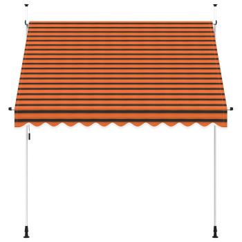 Einziehbare Markise Handbetrieben 250 cm Orange und Braun