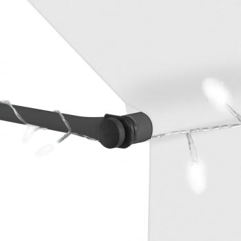 Einziehbare Markise Handbetrieben mit LED 150 cm Creme