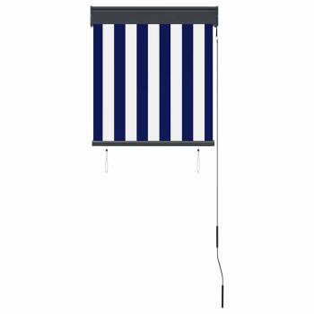 Außenrollo 60 x 250 cm Blau und Weiß
