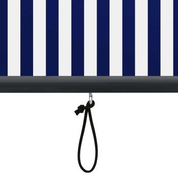 Außenrollo 60 x 250 cm Blau und Weiß