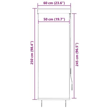 Außenrollo 60 x 250 cm Blau und Weiß