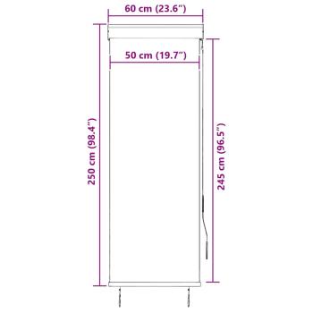 Außenrollo 60 x 250 cm Orange und Braun