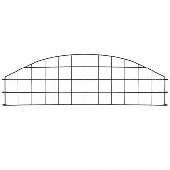 Gartenzaun Set Konvex 77,3x26 cm Grün