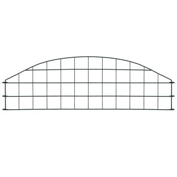Gartenzaun Set Konvex 77,3x26 cm Grün