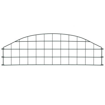 Gartenzaun Set Konvex 77,3x26 cm Grün