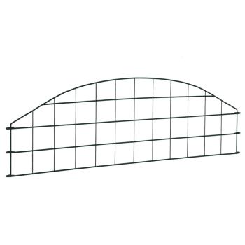 Gartenzaun Set Konvex 77,3x26 cm Grün