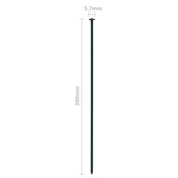 Gartenzaun Set Konvex 77,3x26 cm Grün
