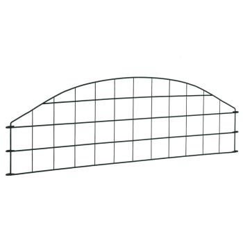 Gartenzaun Set Konvex 77,3x26 cm Grün